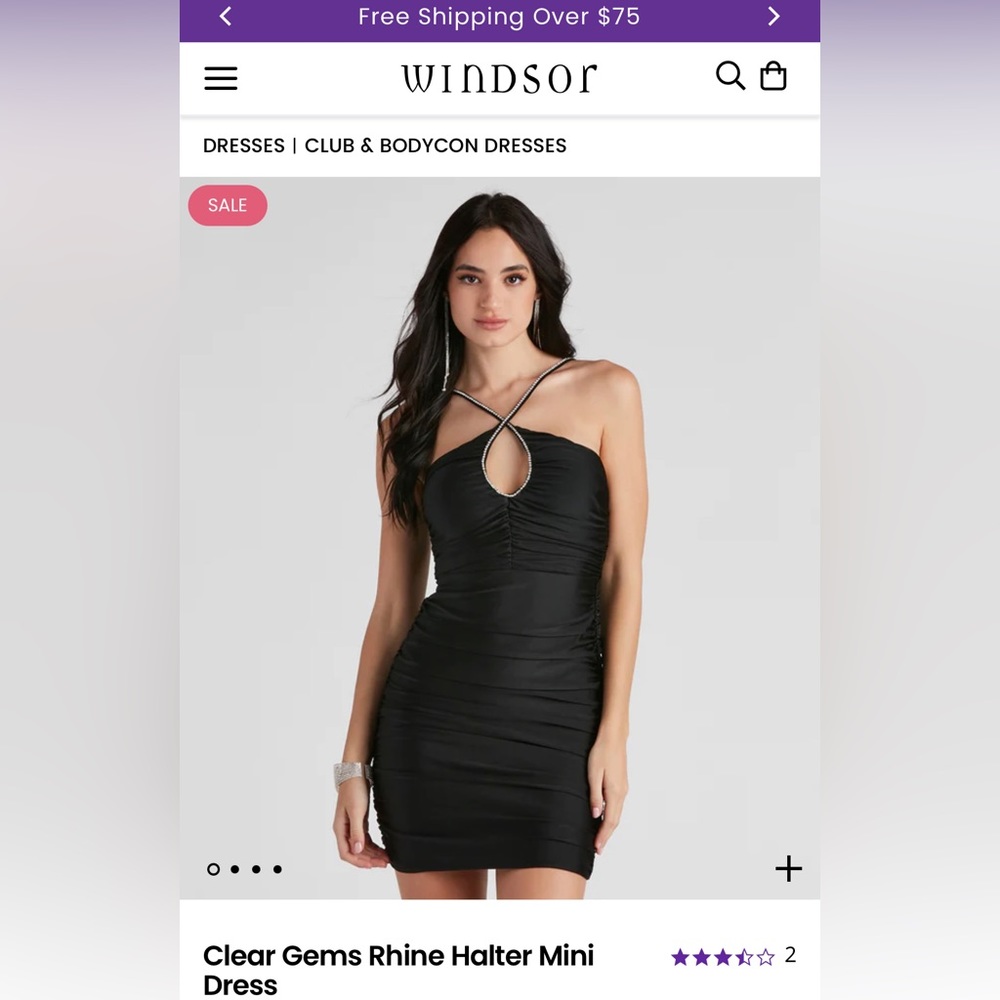 Windsor halter mini dress